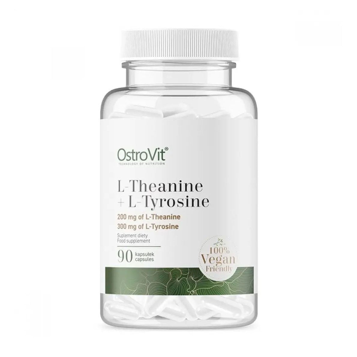 L-Теанін + L-Тирозин OstroVit L-Theanine + L-Tyrosine Vege, 90 капсул
