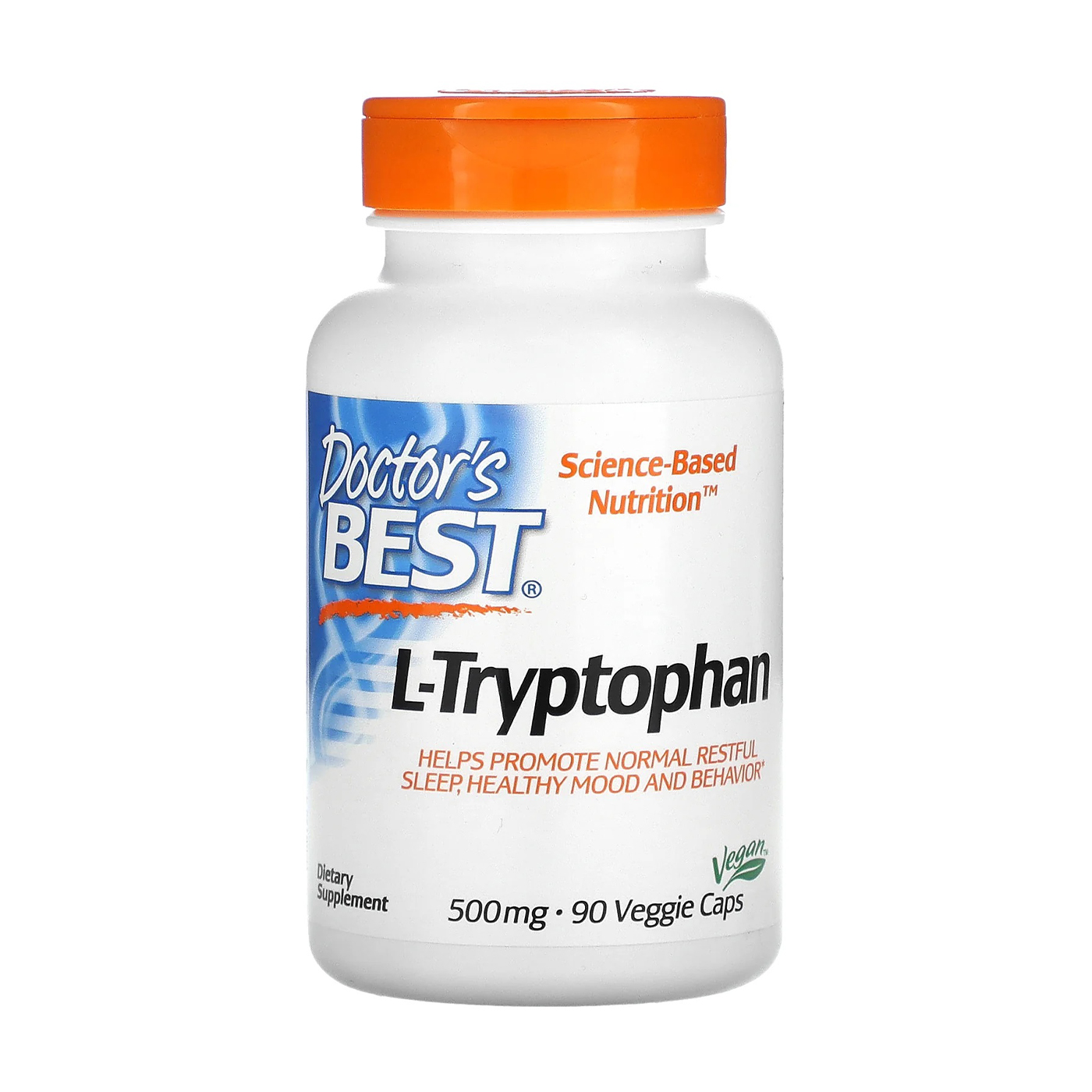 L-Триптофан Doctor's Best L-Tryptophan With Tryptopure 500 мг, 90 капсул