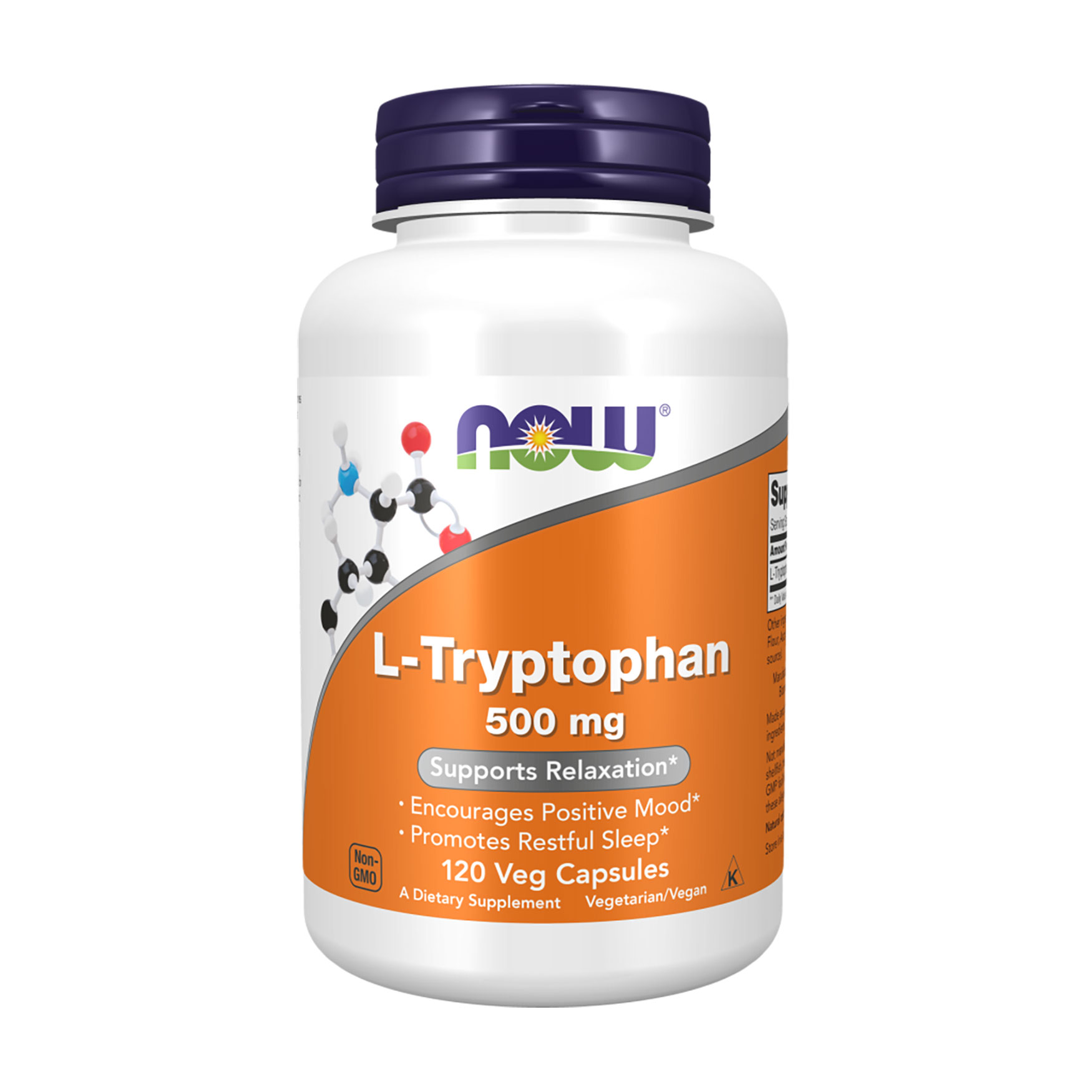 L-Триптофан NOW foods L-Tryptophan 500 мг, 120 капсул