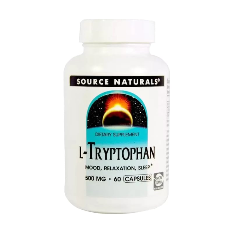 L-Триптофан Source Naturals L-Tryptophan 500 мг, 60 капсул